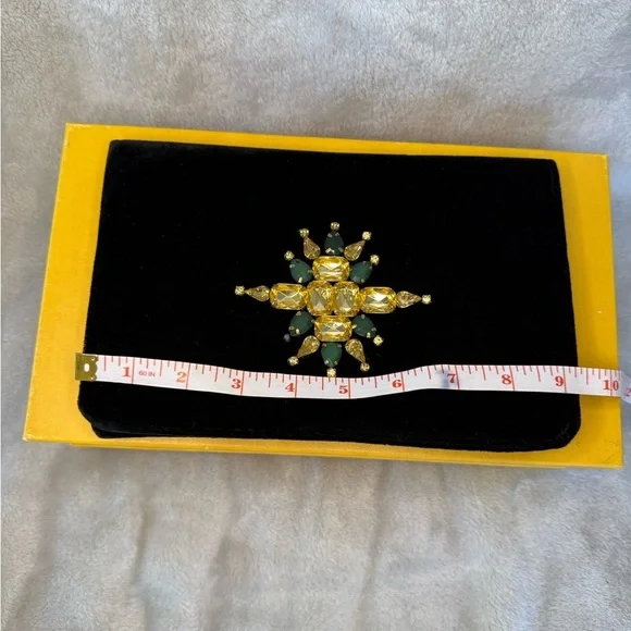 Shiraleah Black Clutch with Gold and Green Accents - Picture 8 of 9